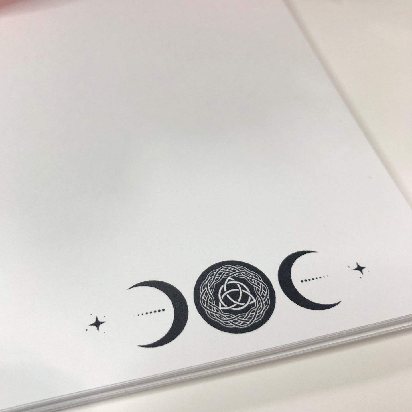 Triple Moon Triquetra Wiccan Gift Notepad