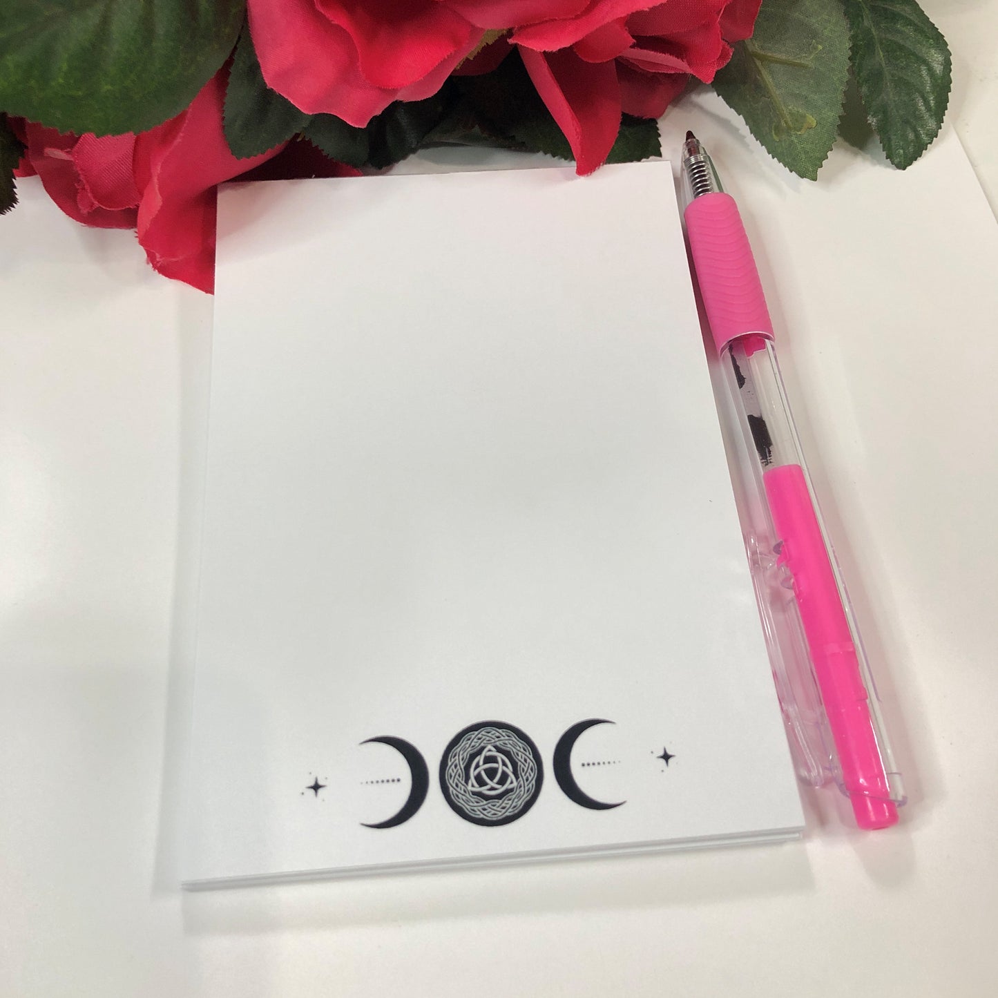 Triple Moon Triquetra Wiccan Gift Notepad