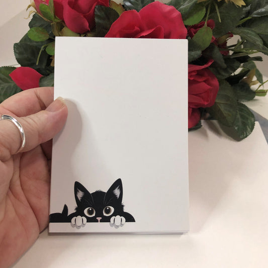 Black Cat Peekaboo Notepad