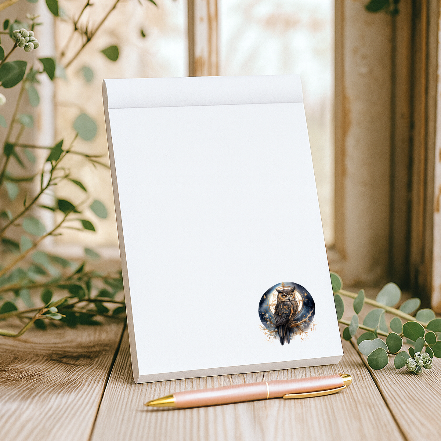 Whimsical Owl Notepad | Fun Writing 50 Pages Pad | Cute Owl Stationery Gift