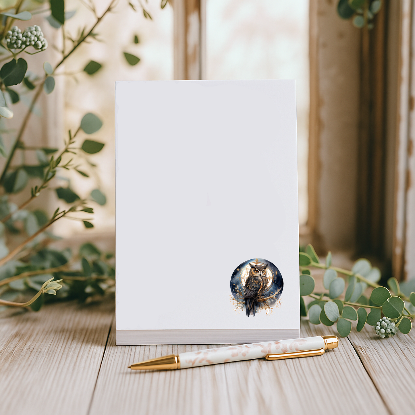 Whimsical Owl Notepad | Fun Writing 50 Pages Pad | Cute Owl Stationery Gift