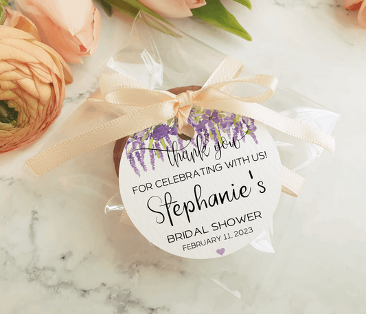 Lavender Small Round Favor Treat Tags