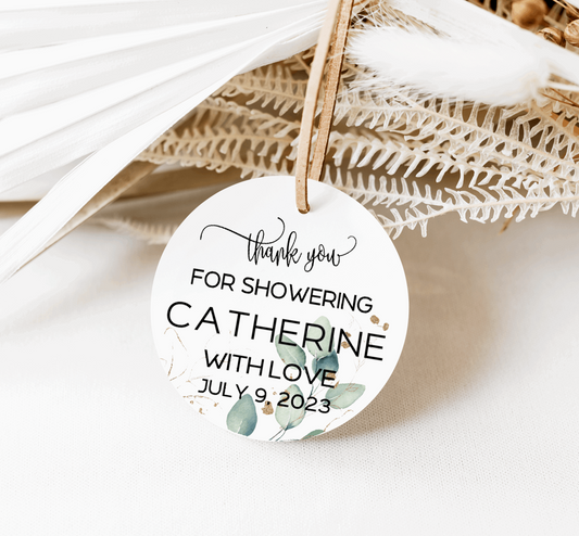 Eucalyptus Small Round Favor Treat Tags