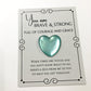 Pocket Hug Thinking of You Gift - Teal Glass Gem