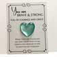 Pocket Hug Thinking of You Gift - Teal Glass Gem