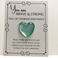 Pocket Hug Thinking of You Gift - Teal Glass Gem