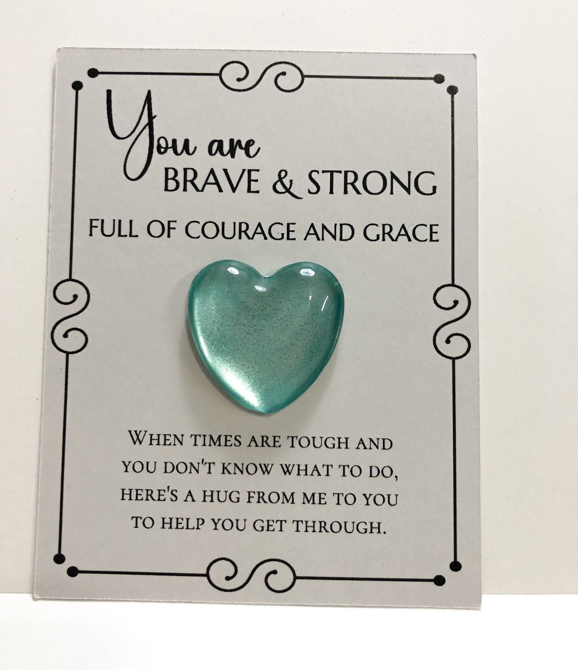 Pocket Hug Thinking of You Gift - Teal Glass Gem – TastefulArtisan