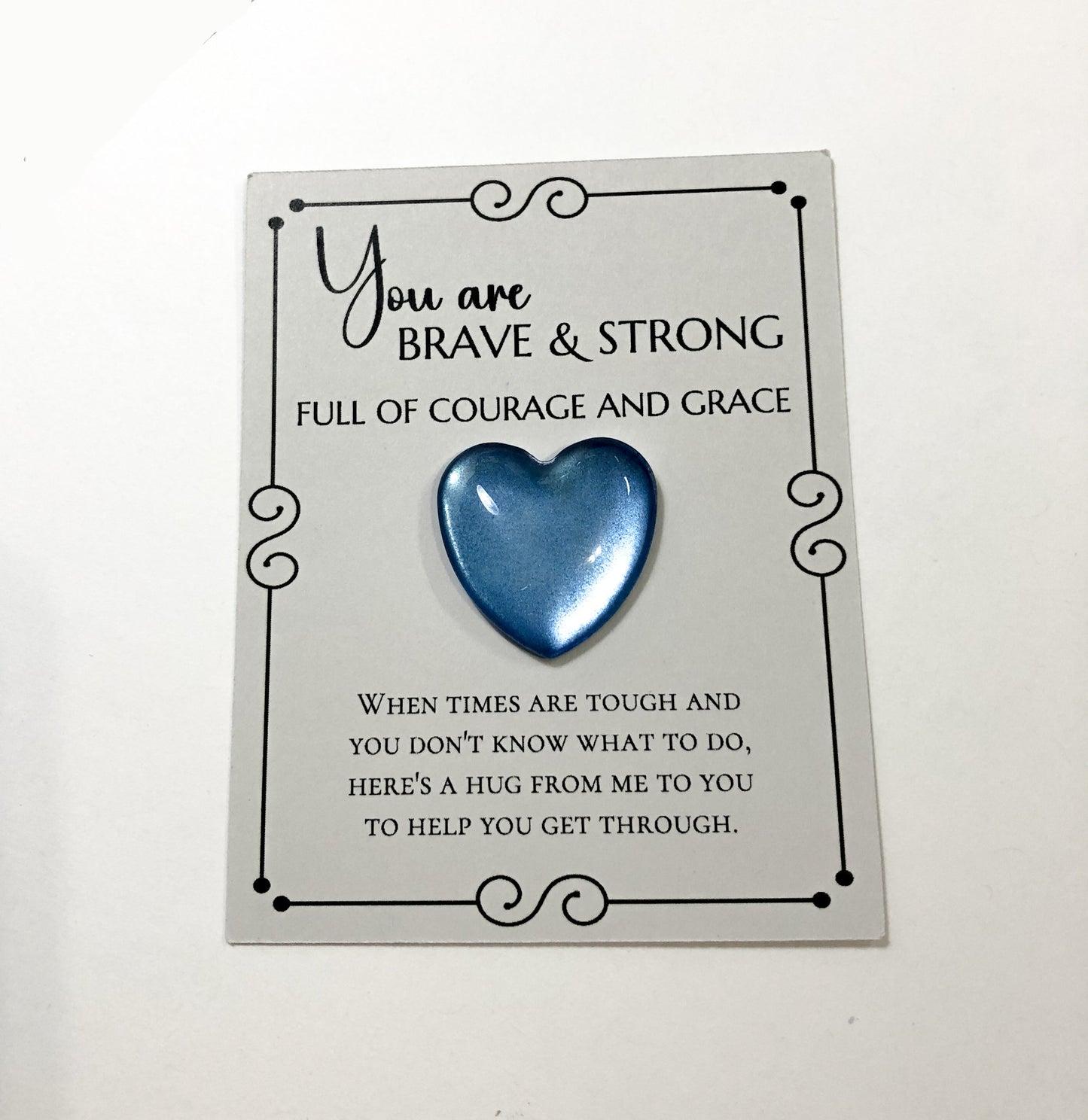 Pocket Hug Thinking of You Gift - Blue Glass Gem