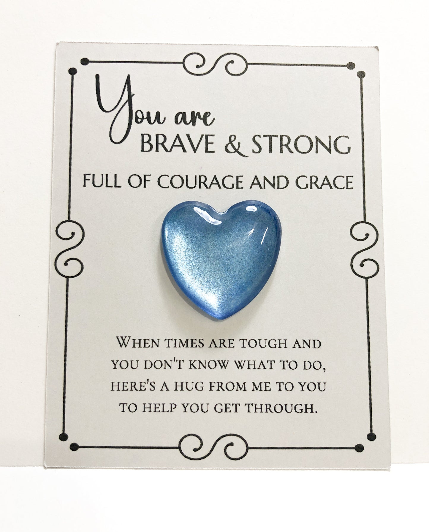 Pocket Hug Thinking of You Gift - Blue Glass Gem