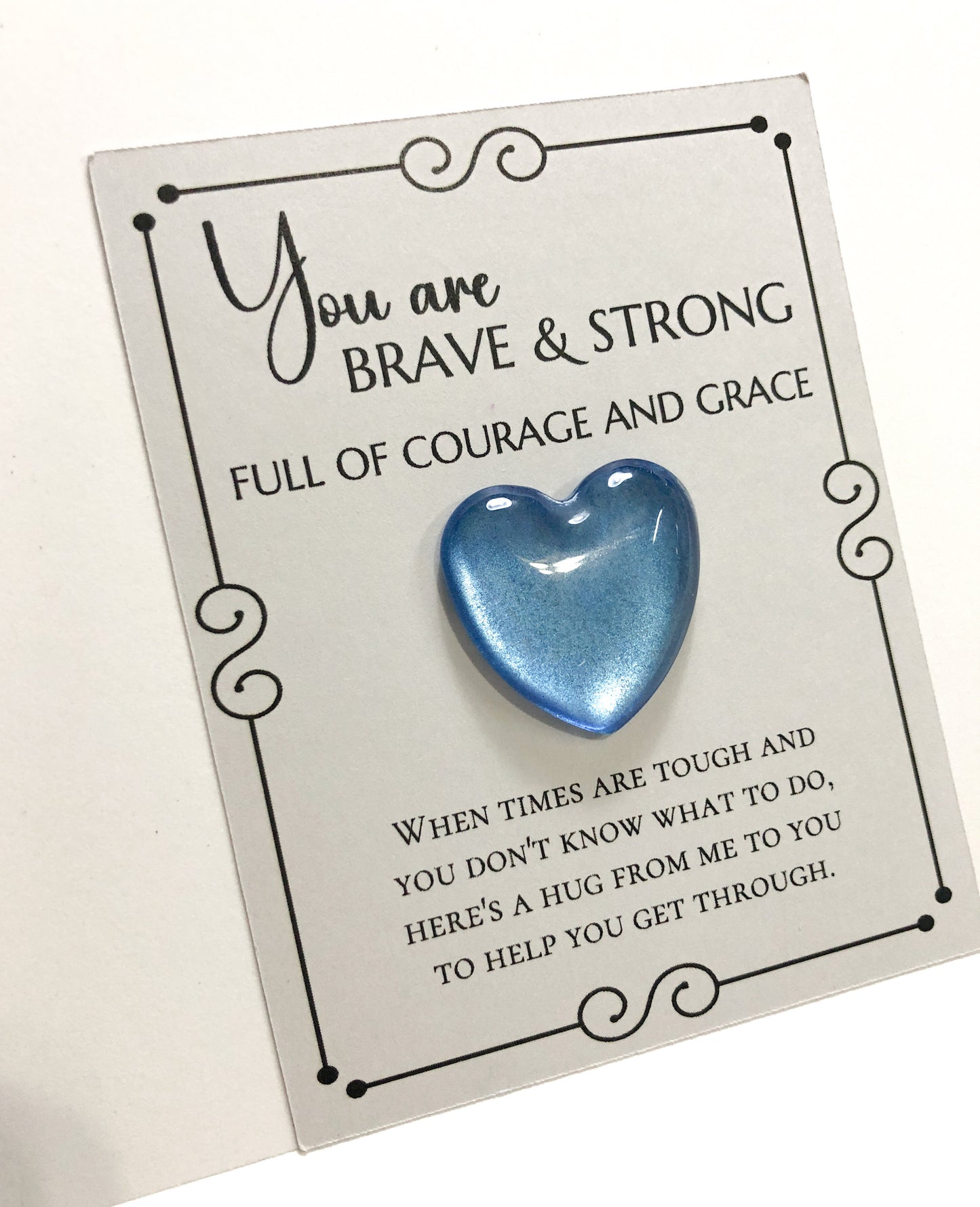 Pocket Hug Thinking of You Gift - Blue Glass Gem