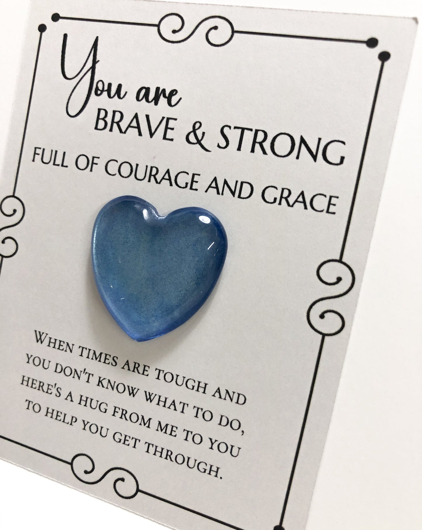 Pocket Hug Thinking of You Gift - Blue Glass Gem