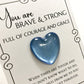 Pocket Hug Thinking of You Gift - Blue Glass Gem