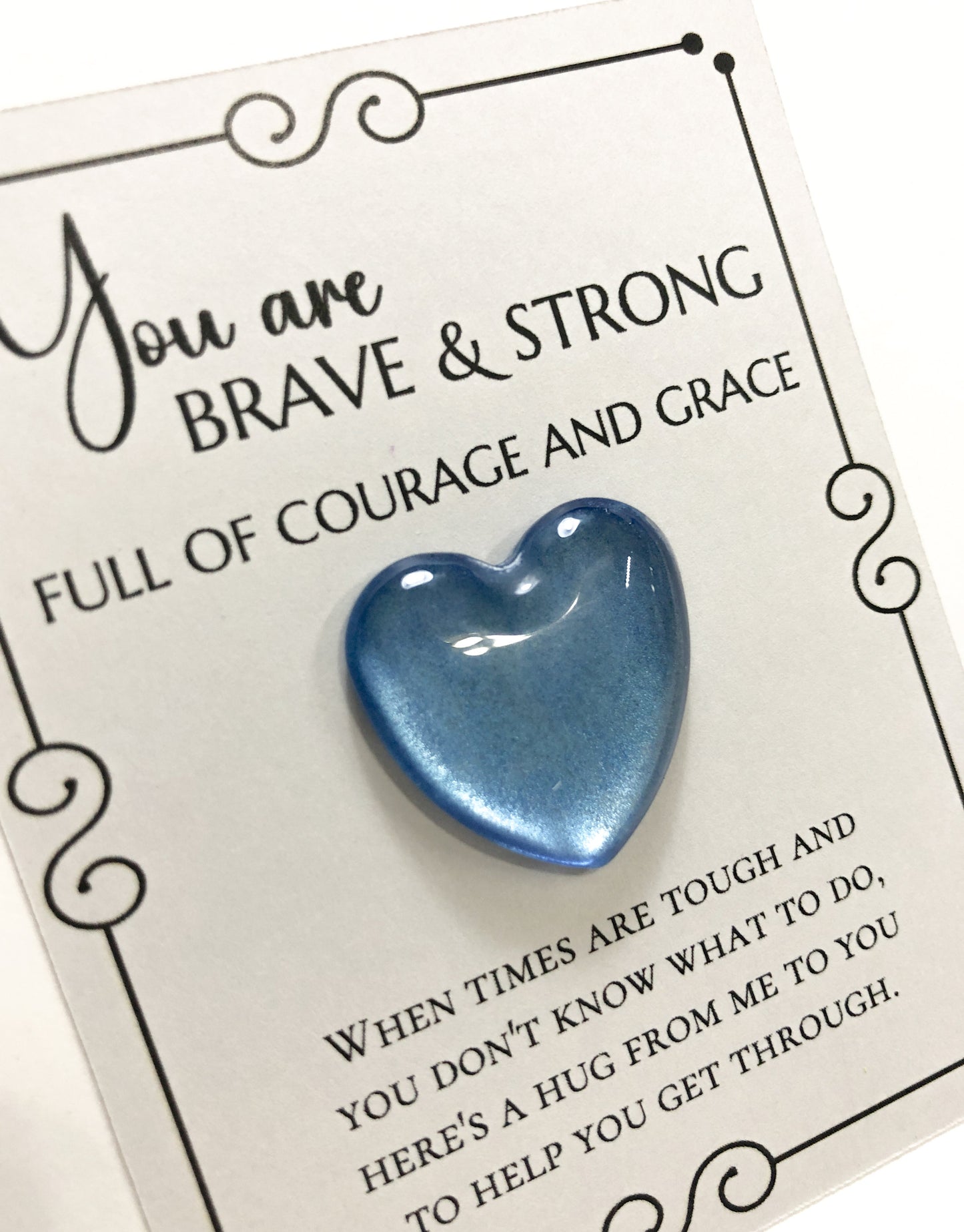 Pocket Hug Thinking of You Gift - Blue Glass Gem