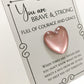 Pocket Hug Thinking of You Gift - Rose Gold Glass Gem