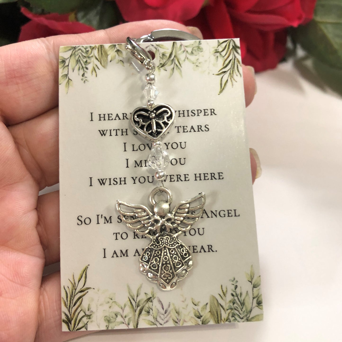 Sympathy Gift Keychain Guardian Angel Gift for Coping with Grief