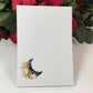 Golden Flowers with Crescent Moon Notepad