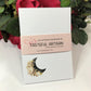 Golden Flowers with Crescent Moon Notepad