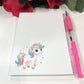 Baby Unicorn Rainbow Notepad