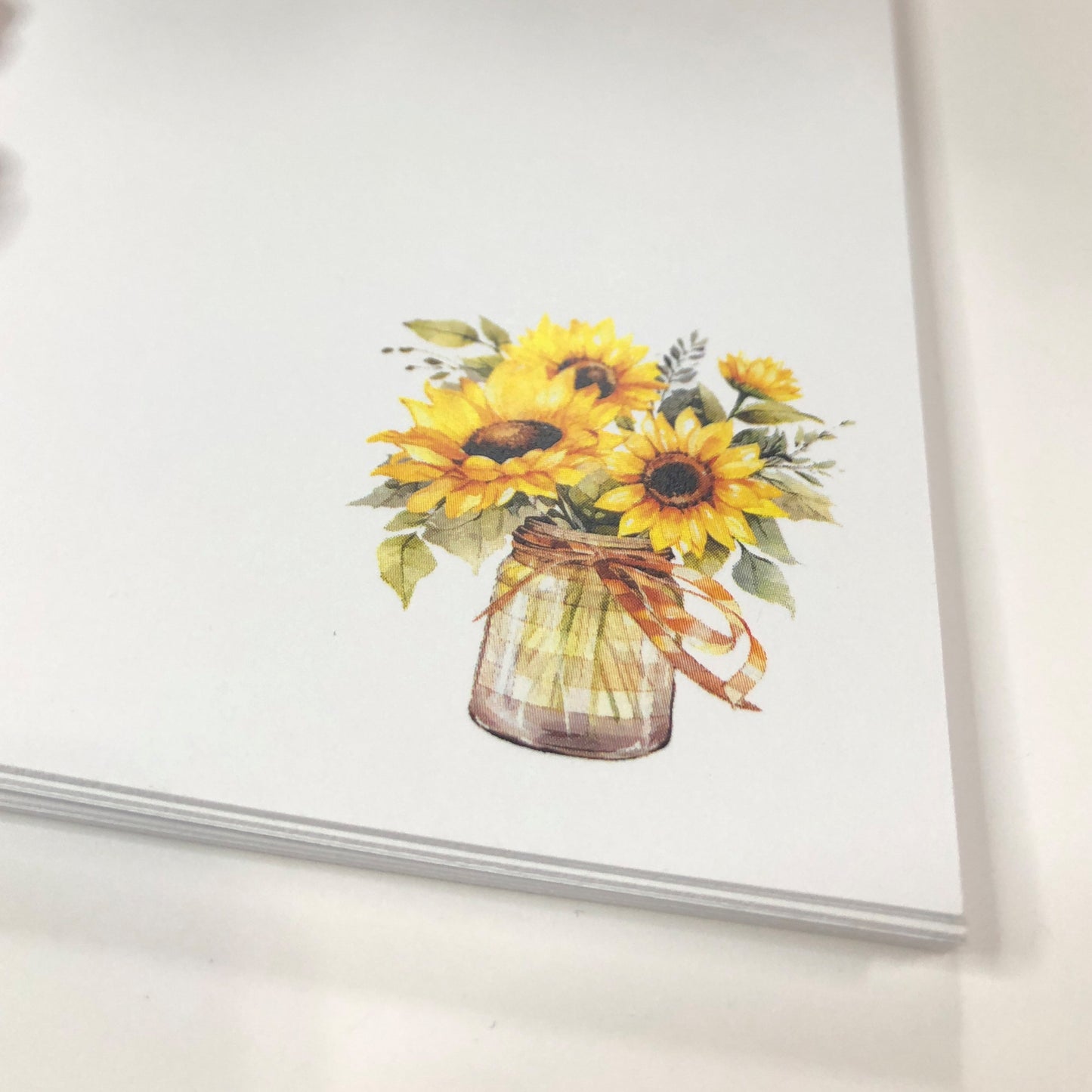 Sunflowers in Mason Jar Notepad