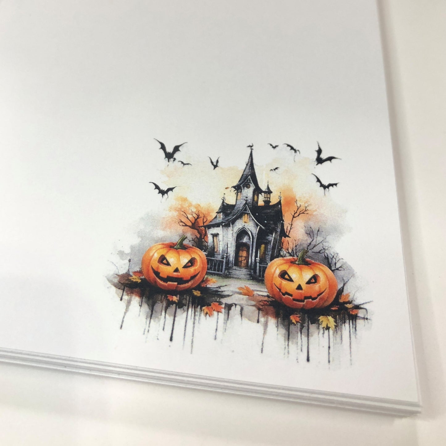 Haunted House Halloween Notepad