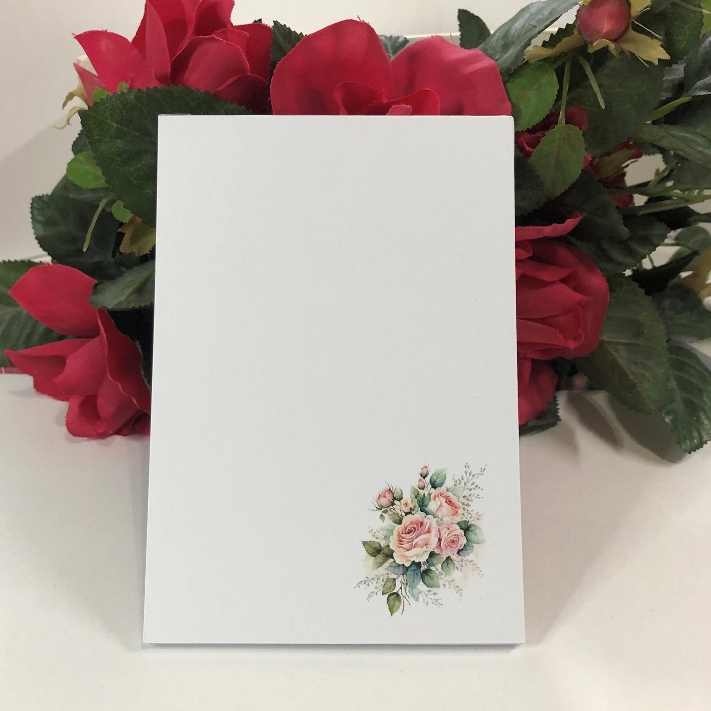 Pink Roses Bouquet Notepad