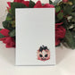 Pink Angry Goth Pumpkin Notepad List Making, Shopping, A Note From