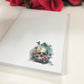 Moody Gothic Skull and Flowers Notepad