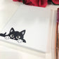 Black Cat Peekaboo Notepad