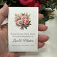 Wildflower Funeral Service Pink Rose Bouquet Personalized Seed Packets