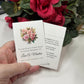 Wildflower Funeral Service Pink Rose Bouquet Personalized Seed Packets