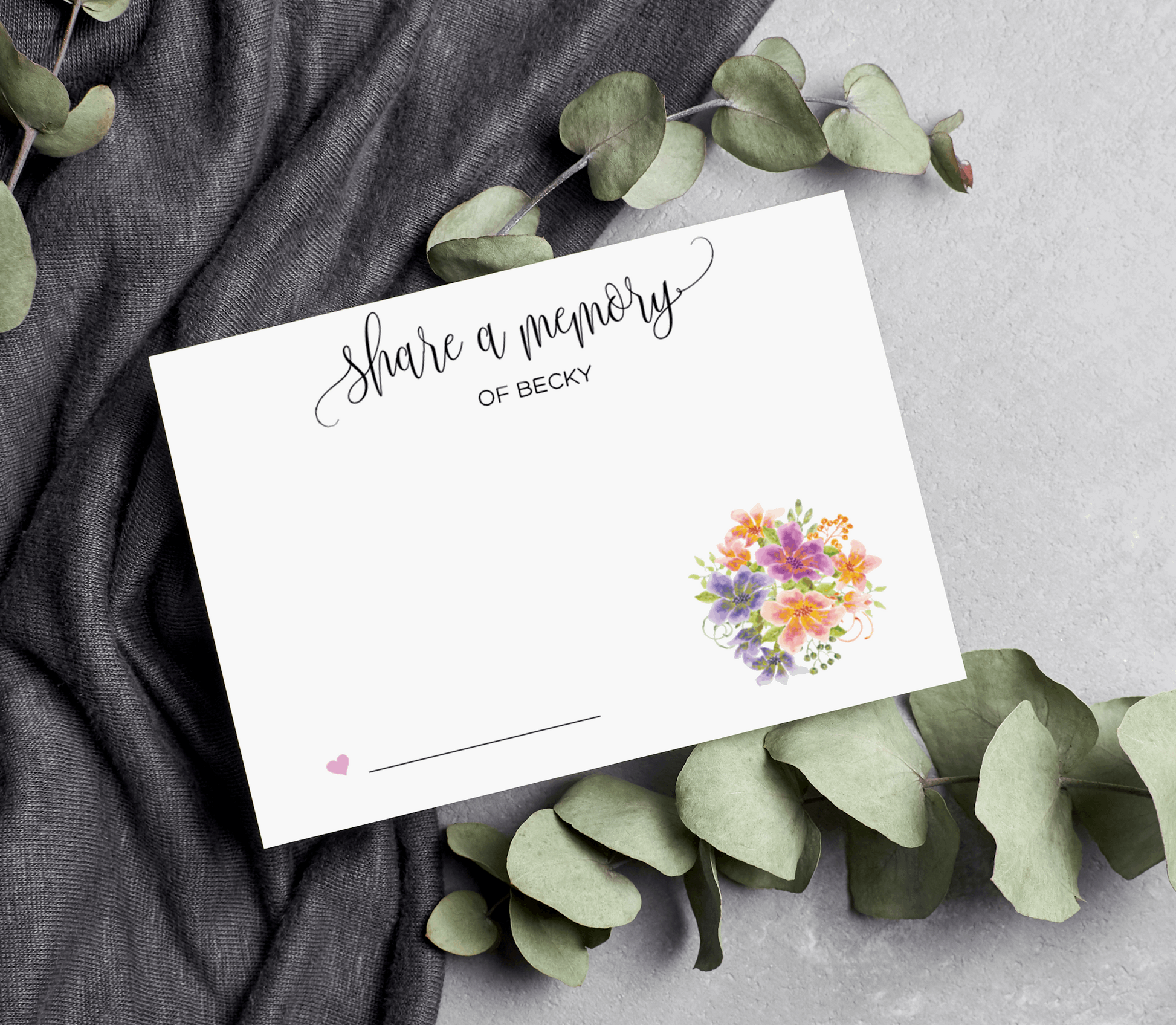 Floral Spring Bouquet Share a Memory Cards