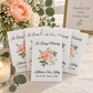 Personalized Memorial Seed Packets, Peach Peony Wildflower Funeral Favors