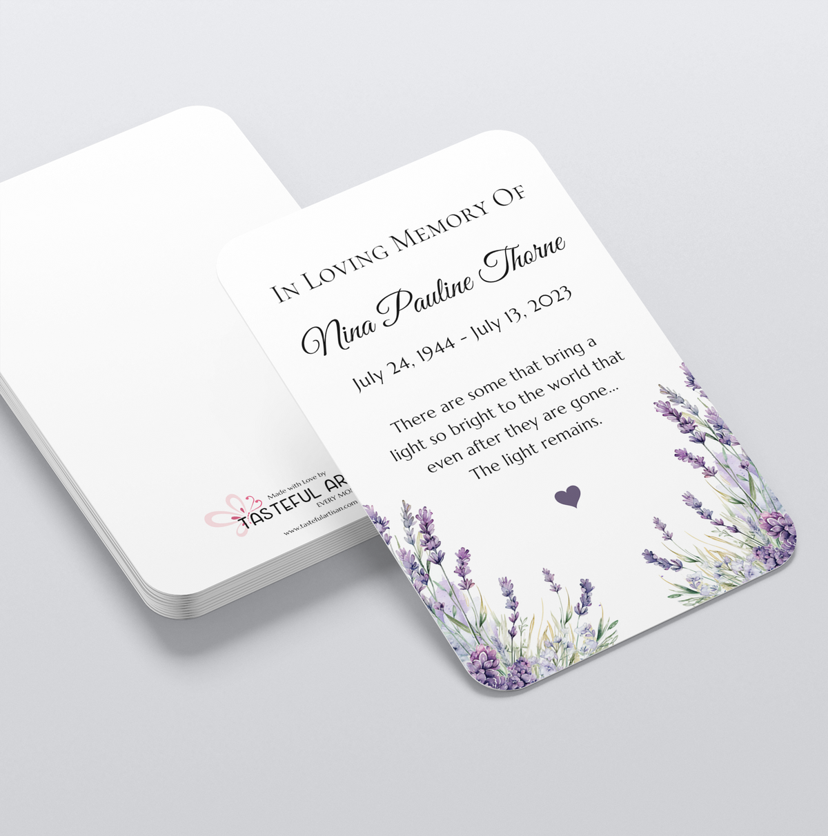 Personalized Funeral Prayer Cards with Photo, Sunflower Memorial Cards (Copy)