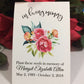 Vibrant Roses Floral Memorial Seed Packets