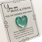 Pocket Hug Thinking of You Gift, Glass Gem Pocket Token, Handpainted Heart, Anxiety, Healing Thoughts, Get Well Gift