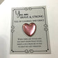 Pocket Hug Thinking of You Gift, Glass Gem Pocket Token, Handpainted Heart, Anxiety, Healing Thoughts, Get Well Gift