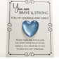 Pocket Hug Thinking of You Gift, Glass Gem Pocket Token, Handpainted Heart, Anxiety, Healing Thoughts, Get Well Gift