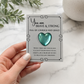 Inspirational pocket hug keepsake with a heart-shaped token on a "You Are Brave & Strong" encouragement card, a thoughtful comfort gift for friends, family, coworkers, or anyone needing support. Teal